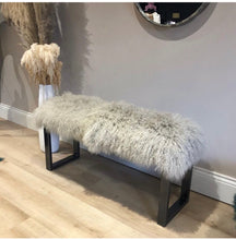 Load image into Gallery viewer, TIBETAN Sheepskin Luxury Two Person Bench MADE TO ORDER
