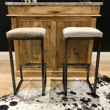 Load image into Gallery viewer, Contemporary Cowhide Bar Stools - Made to order
