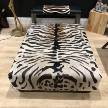 Load image into Gallery viewer, XL Bengal Print Cowhide Ottoman
