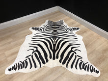 Load image into Gallery viewer, M Zebra Print Cowhide Rug
