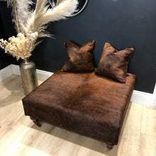 Load image into Gallery viewer, Dark Brown Brindle Cowhide Cushions
