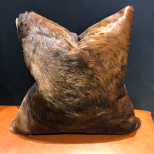 Load image into Gallery viewer, Dark Brown Brindle Cowhide Cushions
