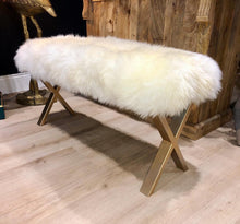 Load image into Gallery viewer, Genuine Sheepskin Bench AVAILABLE TO ORDER
