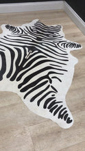 Load and play video in Gallery viewer, M Zebra Print Cowhide Rug
