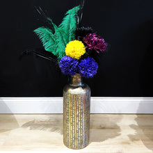 Load image into Gallery viewer, Large Embossed Vase in Distressed Gold
