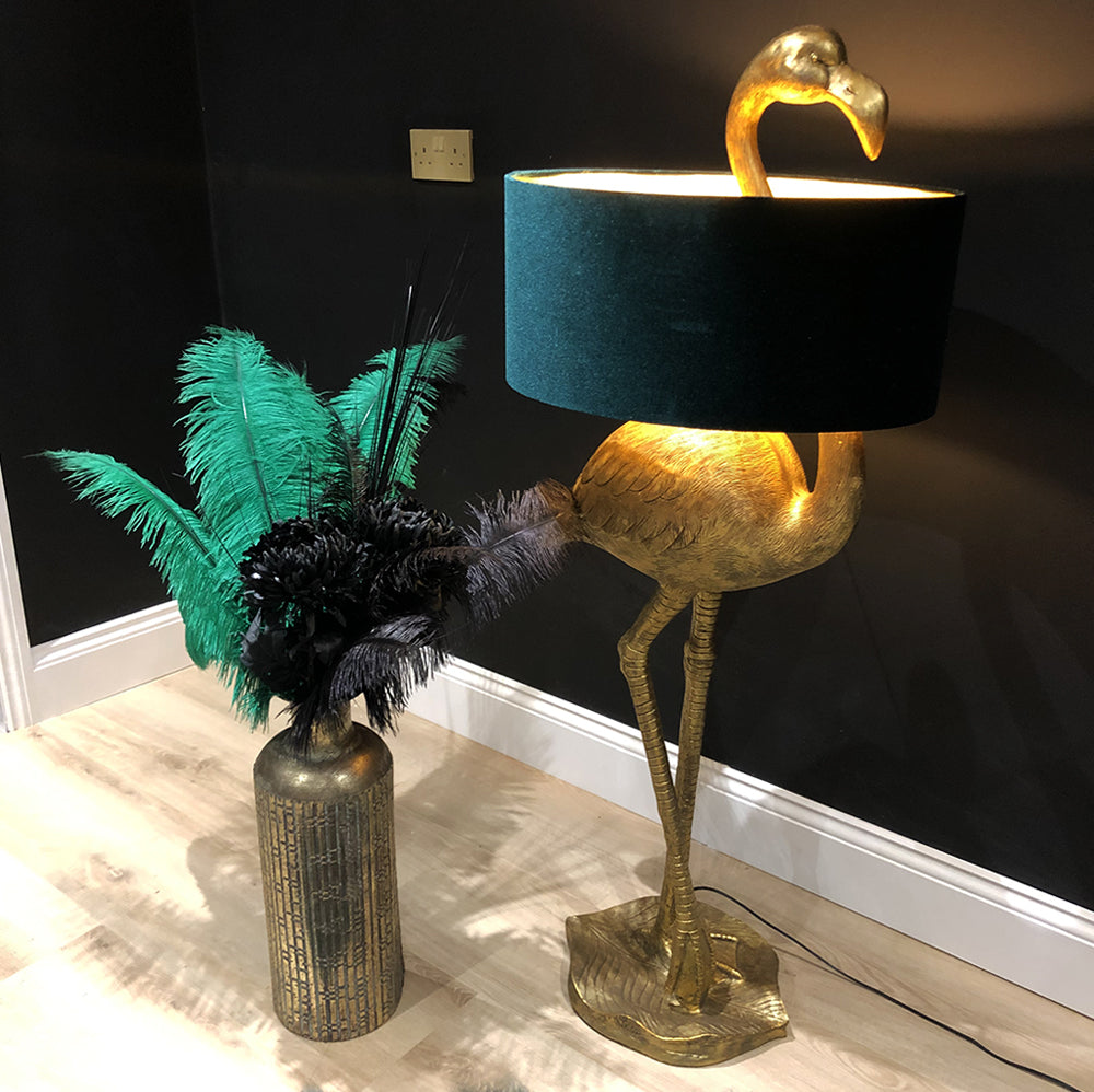 Teal Flamingo Floor Lamp