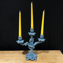 Load image into Gallery viewer, Flock Ornate Candleabra Grey / Blue
