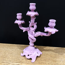 Load image into Gallery viewer, Flock Ornate Candleabra Pink
