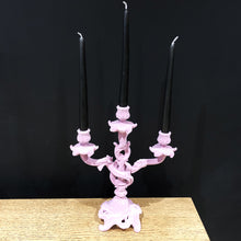 Load image into Gallery viewer, Flock Ornate Candleabra Pink
