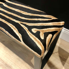 Load image into Gallery viewer, Bespoke Animal Print Genuine Cowhide Two Person Bench - MADE TO ORDER
