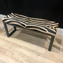 Load image into Gallery viewer, Bespoke Animal Print Genuine Cowhide Two Person Bench - MADE TO ORDER
