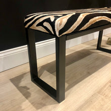 Load image into Gallery viewer, Bespoke Animal Print Genuine Cowhide Two Person Bench - MADE TO ORDER
