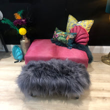 Load image into Gallery viewer, Bespoke Icelandic Grey Ottoman / Footstool
