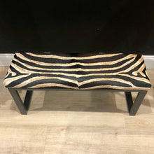 Load image into Gallery viewer, Bespoke Animal Print Genuine Cowhide Two Person Bench - MADE TO ORDER
