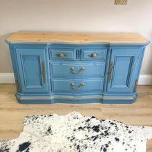 Load image into Gallery viewer, Bespoke Large Dusky Blue Dresser / Sideboard
