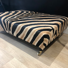 Load image into Gallery viewer, Bespoke Animal Print Genuine Cowhide Ottoman/ Footstool
