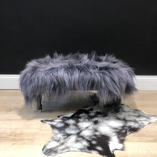 Load image into Gallery viewer, Bespoke Icelandic Grey Ottoman / Footstool
