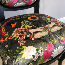 Load image into Gallery viewer, Louis Style Statement Chair in Botanical Print Fabric
