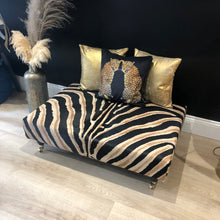 Load image into Gallery viewer, Bespoke Animal Print Genuine Cowhide Ottoman/ Footstool
